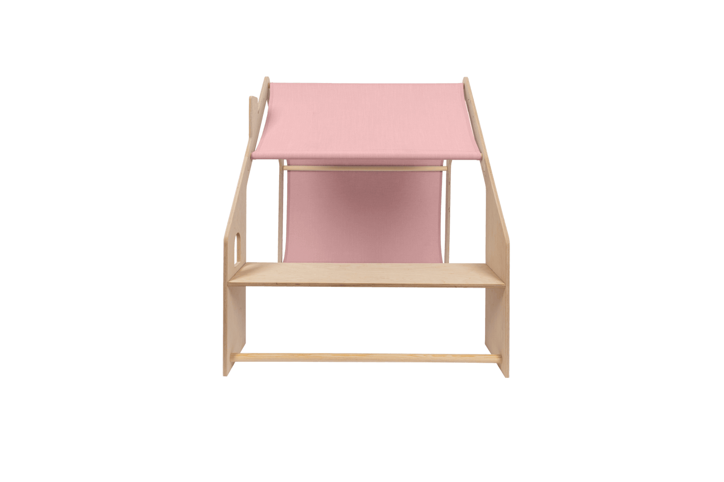 MeowBaby® Natural Wooden House for Kids - Pink Roof