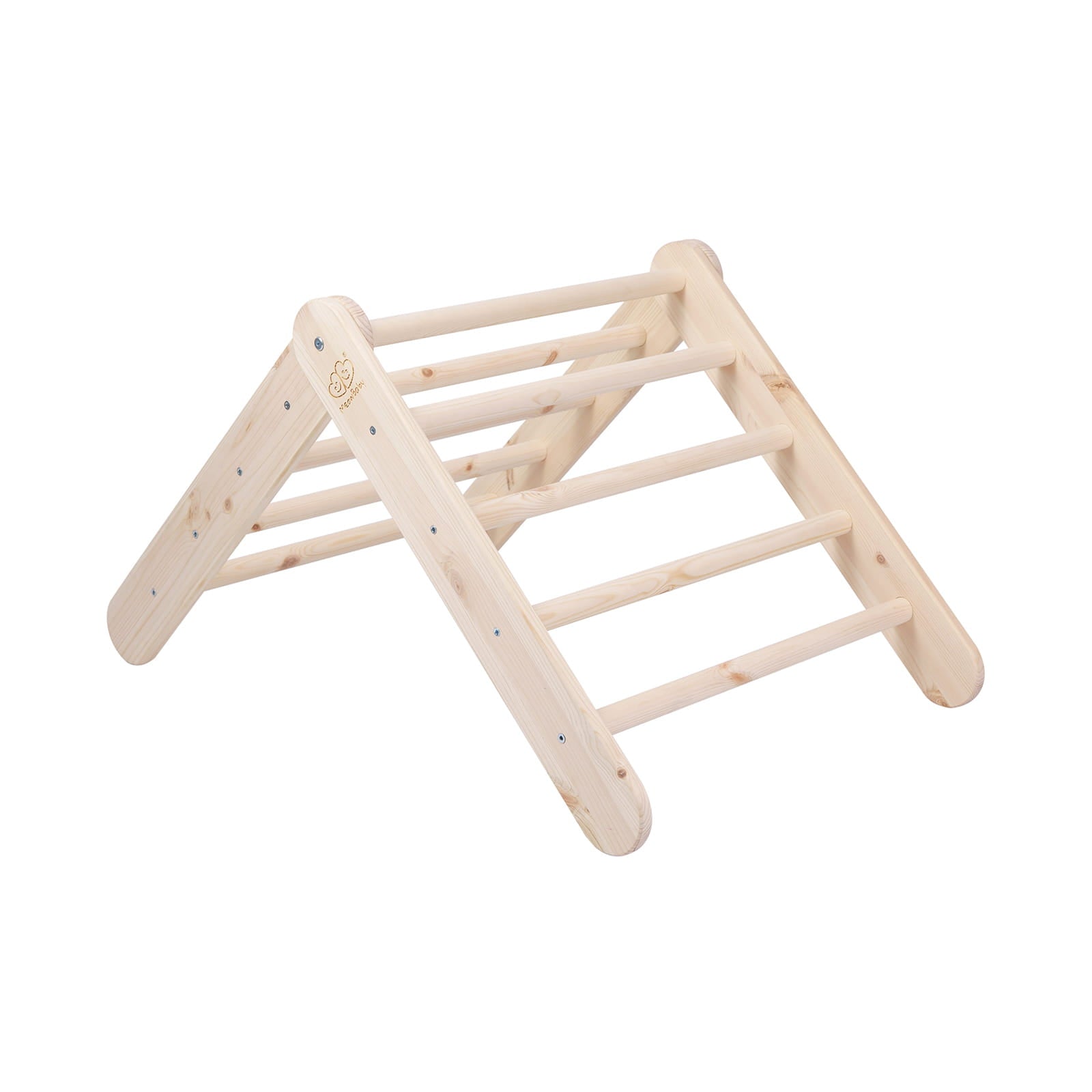 Ladder with a Slide-Climbing Wall - Natural Wood