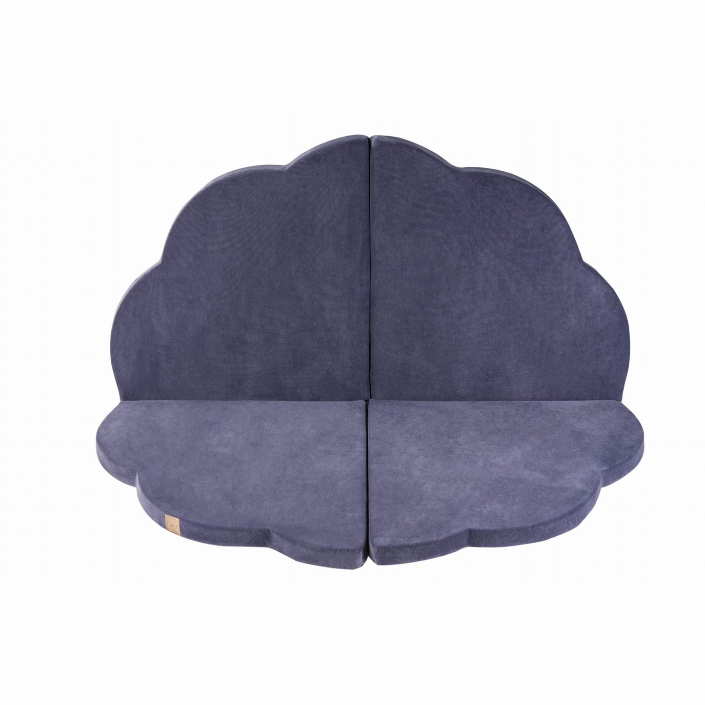 Play Mat for Kids - Cloud Shaped Blue-Grey Velvet