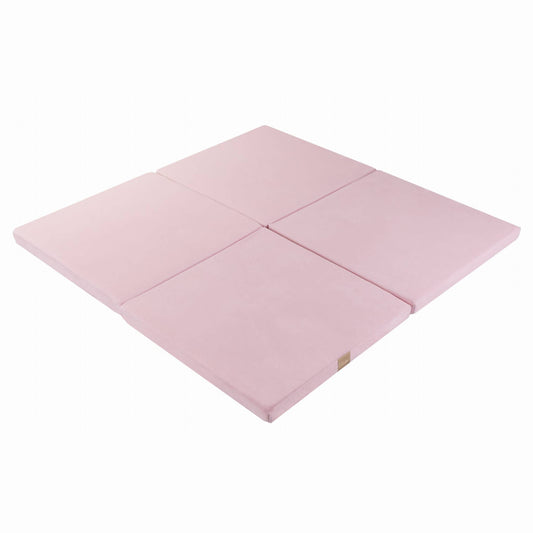 Play Mat for Kids - Square Light Pink Velvet