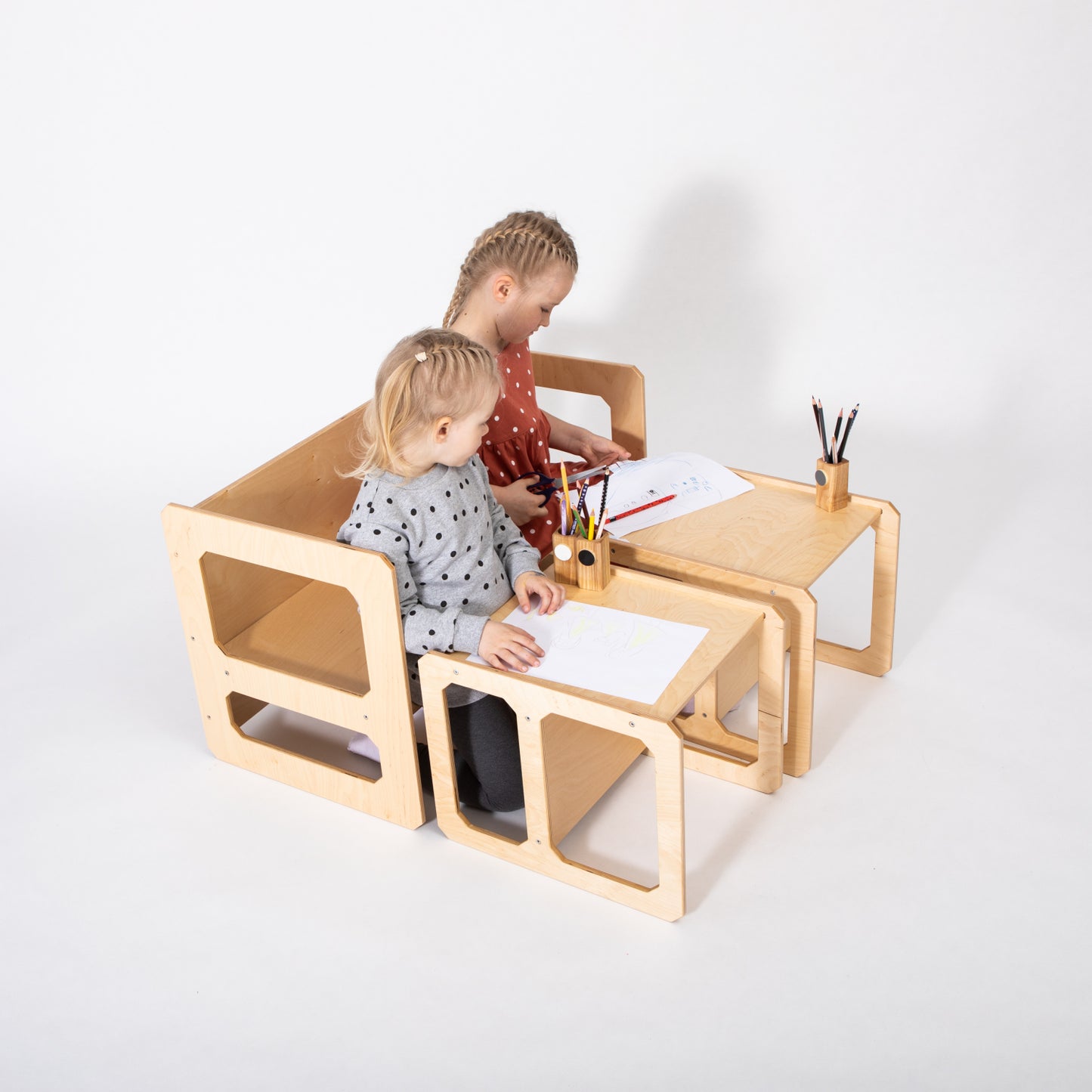 Montessori Weaning Table and Chair Set - with 2 Chairs